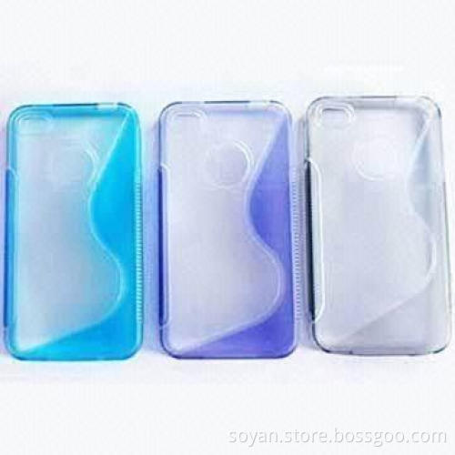 Apple's iPhone TPU Cases with Double Colors in Shape, Anti-dirt, Grease-resistant and Washable